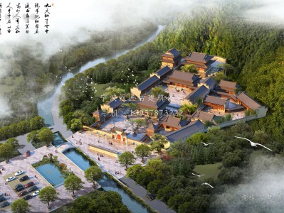 台州资教寺总体建筑规划方案图